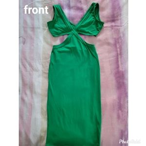 Nasty Gal Midi green dress small